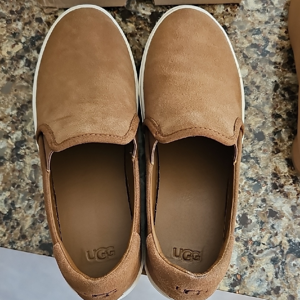 UGG Women Chestnut Suede Slip-Ons